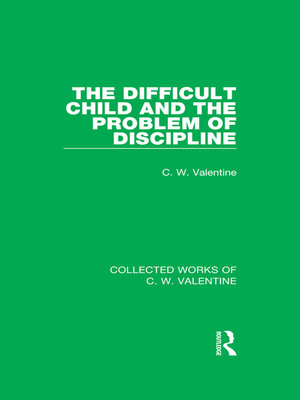 cover image of The Difficult Child and the Problem of Discipline